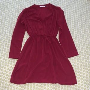 Maroon red- worn lightly